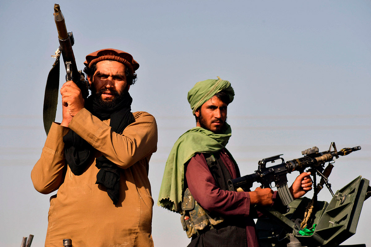 Taliban-Kämpfer in Kandahar nach dem Abzug der US- Truppen