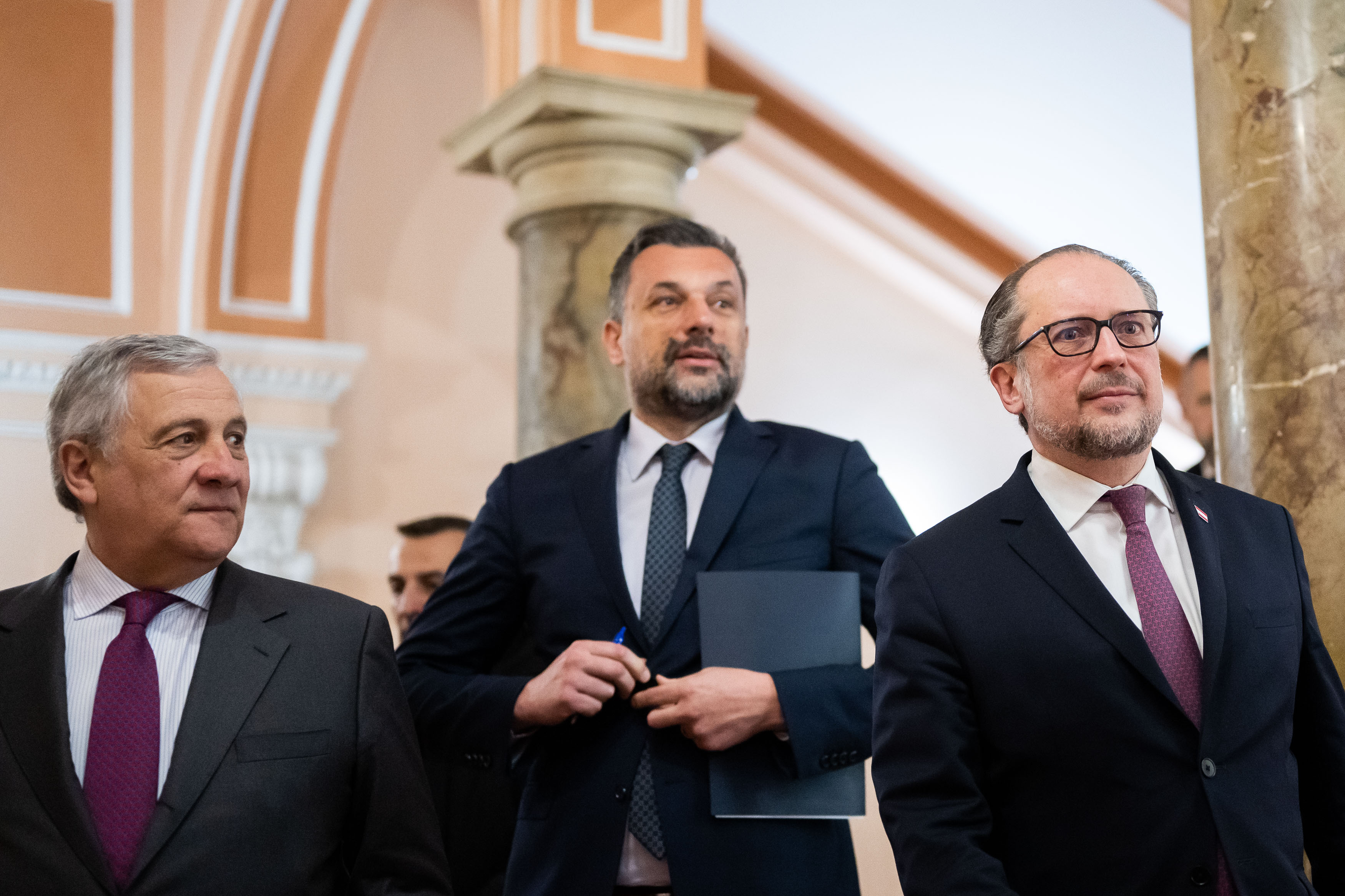 Antonio Tajani, Elmedin Konaković, Alexander Schallenberg