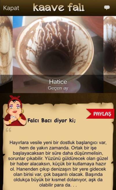 Türkisch; Kaffeesud lesen; App