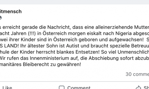 Screenshot:Facebook/SOSMitmensch