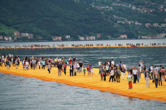 The Floating Piers, Lake Iseo, Italy, 2014-16