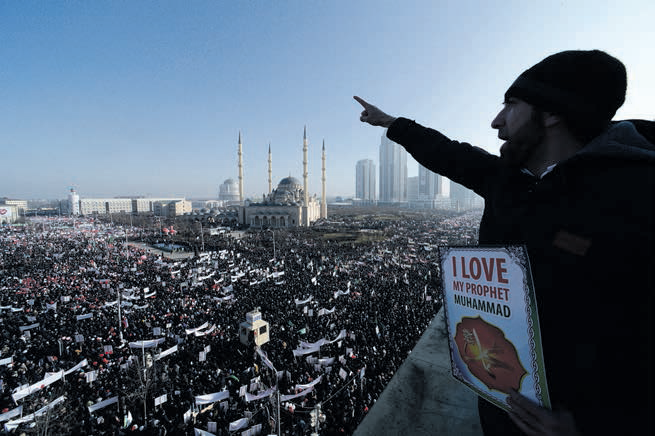 Kundgebung gegen Charlie Hebdo Tschetschenien